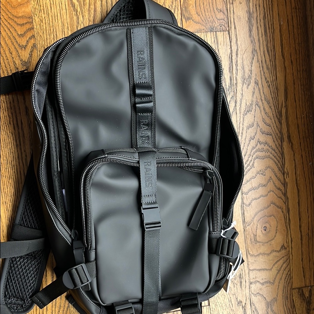 RAINS Stylish Black Men's Backpack